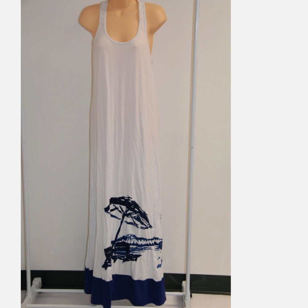 NWT Tommy Bahama Swimsuit Bikini Cover Up Maxi Dress brolly beach White